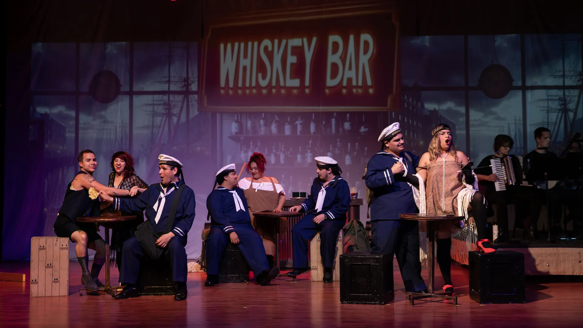 CSUSB Opera Theatre scene from “The Next Whisky Bar.”